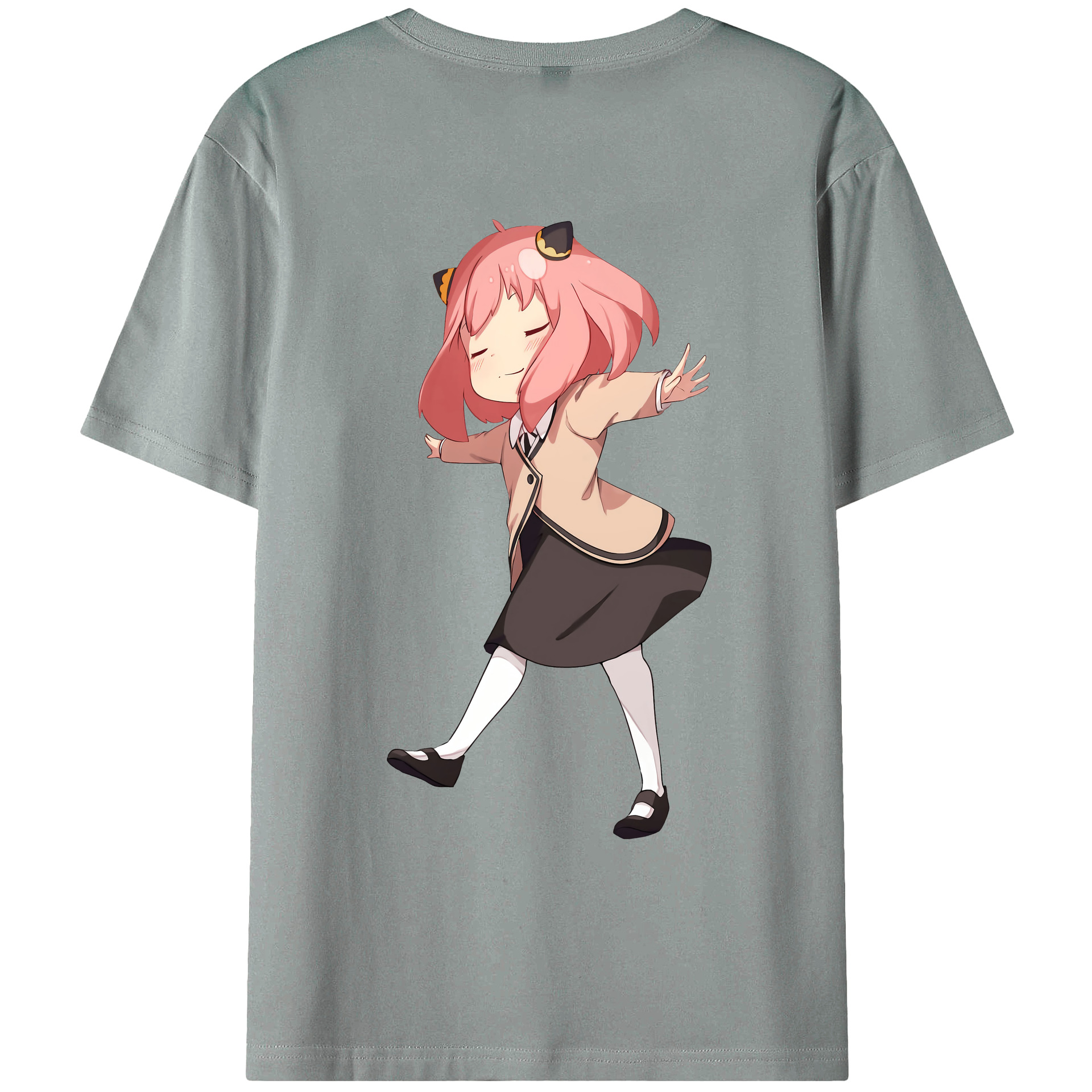 （画像用） SPY×FAMILY间谍家家酒 綿100％ メンズ半袖Tシャツ（バックプリント） 通気性